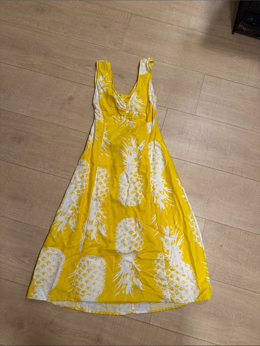 Maeve Anthropologie Yellow Pineapple Print Sundress - Women's Dress